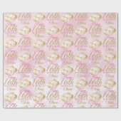 Glamoureus 16th Birthday Balloon Cadeaupapier (Vlak)