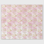 Glamoureus 18th Birthday Balloon Cadeaupapier (Vlak)