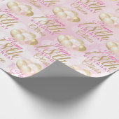 Glamoureus 18th Birthday Balloon Cadeaupapier (Hoek)