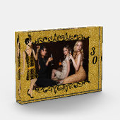 Glamoureus 1920s Flapper Girl Gold 30th Fotoblokken (Links)