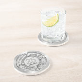 Glamoureus 25e bruiloft Jubileum Zandsteen Onderzetter (Zijkant)