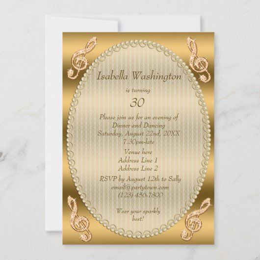 Glamoureus 30e verjaardag Gold Stilettos Kaart (Achterkant)