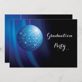 Glamoureus Afstuderen Blue Party Disco Ball Kaart