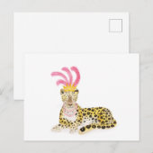 Glamoureus Amoer luipaard briefkaart (Voorkant / Achterkant)