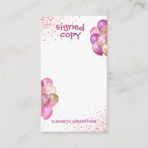 Glamoureus Author Promotional Signed Copy Informatiekaartje