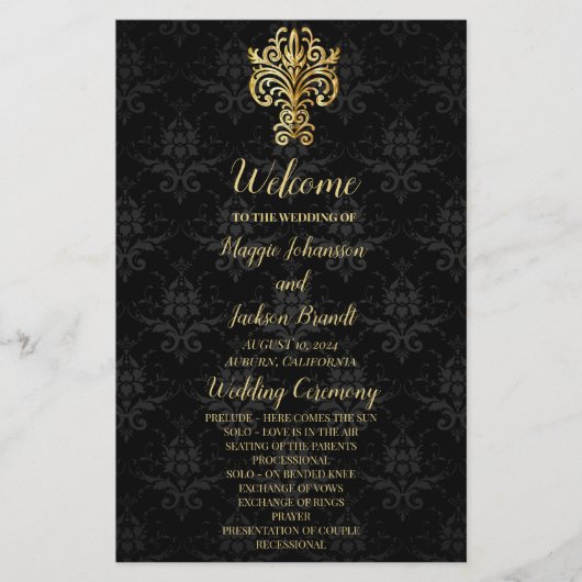 Glamoureus avondhuwelijksprogramma (Voorkant)