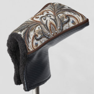 Glamoureus barok design met glitter en edelstenen golfheadcover