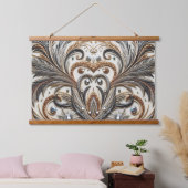 Glamoureus barok design met glitter en edelstenen hangend wandkleed (Slaapkamer)