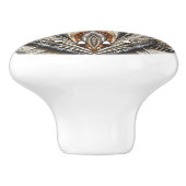 Glamoureus barok design met glitter en edelstenen keramische knop (Zijkant)