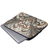 Glamoureus barok design met glitter en edelstenen laptop sleeve (Voorkant onderkant)