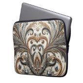 Glamoureus barok design met glitter en edelstenen laptop sleeve (Voorkant Links)