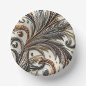 Glamoureus barok design met glitter en edelstenen papieren kommen (Voorkant)