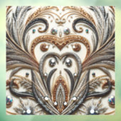 Glamoureus barok design met glitter en edelstenen raamsticker (Vel 3)