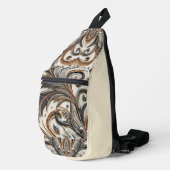 Glamoureus barok design met glitter en edelstenen sling bag (Rechterhoek)