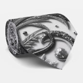 Glamoureus barok design met glitter en edelstenen stropdas (Opgerold)