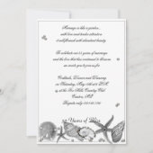 Glamoureus Beach in Silver Jubileum Invitation Kaart (Voorkant)