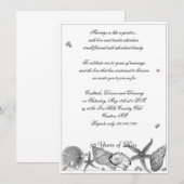 Glamoureus Beach in Silver Jubileum Invitation Kaart (Voorkant / Achterkant)