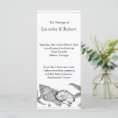 Glamoureus Beach in Silver Wedding Program Programmakaart (Staand voorkant)
