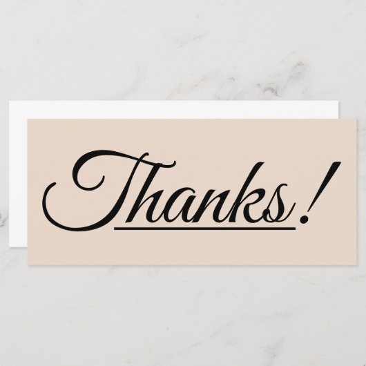 Glamoureus "Bedankt!" Kaart (Voorkant / Achterkant)