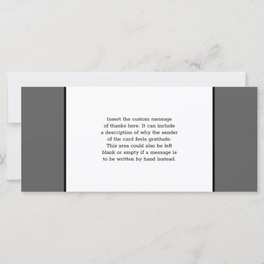 Glamoureus "Bedankt voor je grootmoedigheid" Kaart (Achterkant)