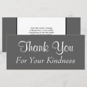 Glamoureus "Bedankt voor je grootmoedigheid" Kaart (Voorkant / Achterkant)