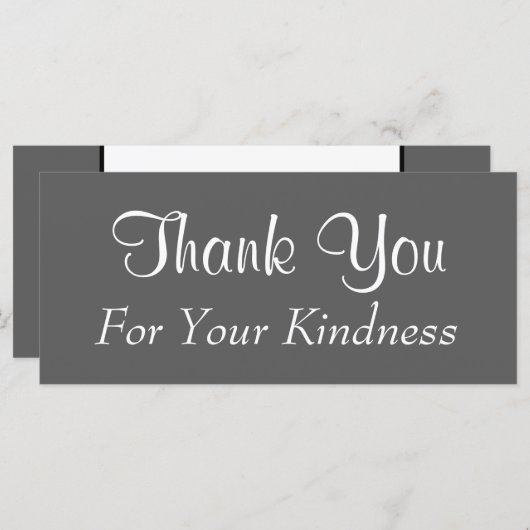 Glamoureus "Bedankt voor je grootmoedigheid" Kaart (Voorkant / Achterkant)