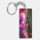 Glamoureus Best Lovers Ever Floral Overlay Foto Sleutelhanger (Voorkant Links)