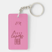 Glamoureus Best Lovers Ever Floral Overlay Foto Sleutelhanger (achterkant)