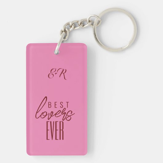 Glamoureus Best Lovers Ever Floral Overlay Foto Sleutelhanger (achterkant)