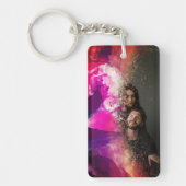 Glamoureus Best Lovers Ever Floral Overlay Foto Sleutelhanger (Voorkant)