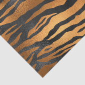 Glamoureus Black Brown Tiger Stripes Animal Print Tissuepapier (Detail)