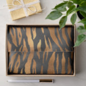 Glamoureus Black Brown Tiger Stripes Animal Print Tissuepapier (Geschenk)