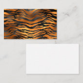 Glamoureus Black Brown Tiger Stripes Animal Print Visitekaartje (Voorkant / Achterkant)