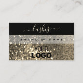 Glamoureus Black en Gold Sparkle Glitter met Logo Visitekaartje (Voorkant)