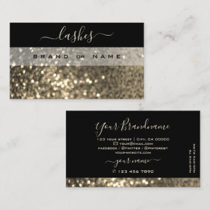 Glamoureus Black Gold Glitter Professional Visitekaartje