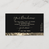 Glamoureus Black Gold Glitter Professional Visitekaartje (Achterkant)