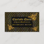 Glamoureus Black Gold Queen Bee Evfluencer Visitekaartje (Achterkant)