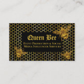 Glamoureus Black Gold Queen Bee Evfluencer Visitekaartje (Voorkant)