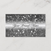 Glamoureus Black Silver Sparking Glitter Stijlvol Visitekaartje (Voorkant)