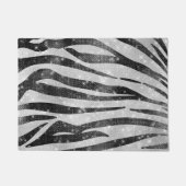 Glamoureus Black White Sparkly Glitter Zebra Strip Deurmat (Voorkant)