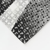 Glamoureus Black White Sparkly Glitter Zebra Strip Fleece Deken (Hoek)