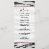 Glamoureus Black White Sparkly Glitter Zebra Strip Menu (Voorkant)