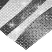 Glamoureus Black White Sparkly Glitter Zebra Strip Tafelkleed (Gekanteld)