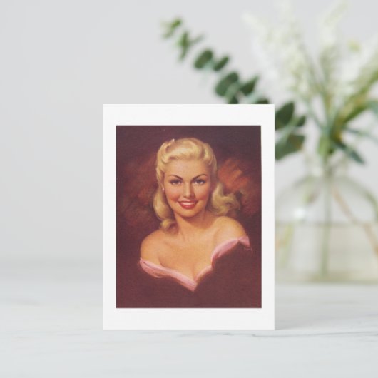 Glamoureus Blond Briefkaart (Staand voorkant)