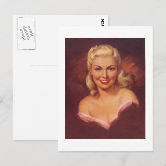 Glamoureus Blond Briefkaart (Voorkant / Achterkant)