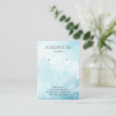Glamoureus Blue Bokeh Jewelry Earring Display Visitekaartje (Staand voorkant)