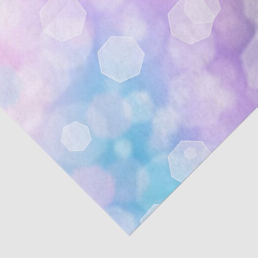 Glamoureus Blue en Paarse mousserende Bokeh Tissuepapier (Detail)