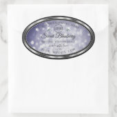 Glamoureus Blue Glitter Product Label Diamonds Log (Tas)