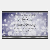 Glamoureus Blue Glitter Product Label Diamonds Log (Voorkant)