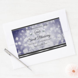 Glamoureus Blue Glitter Product Label Diamonds Log